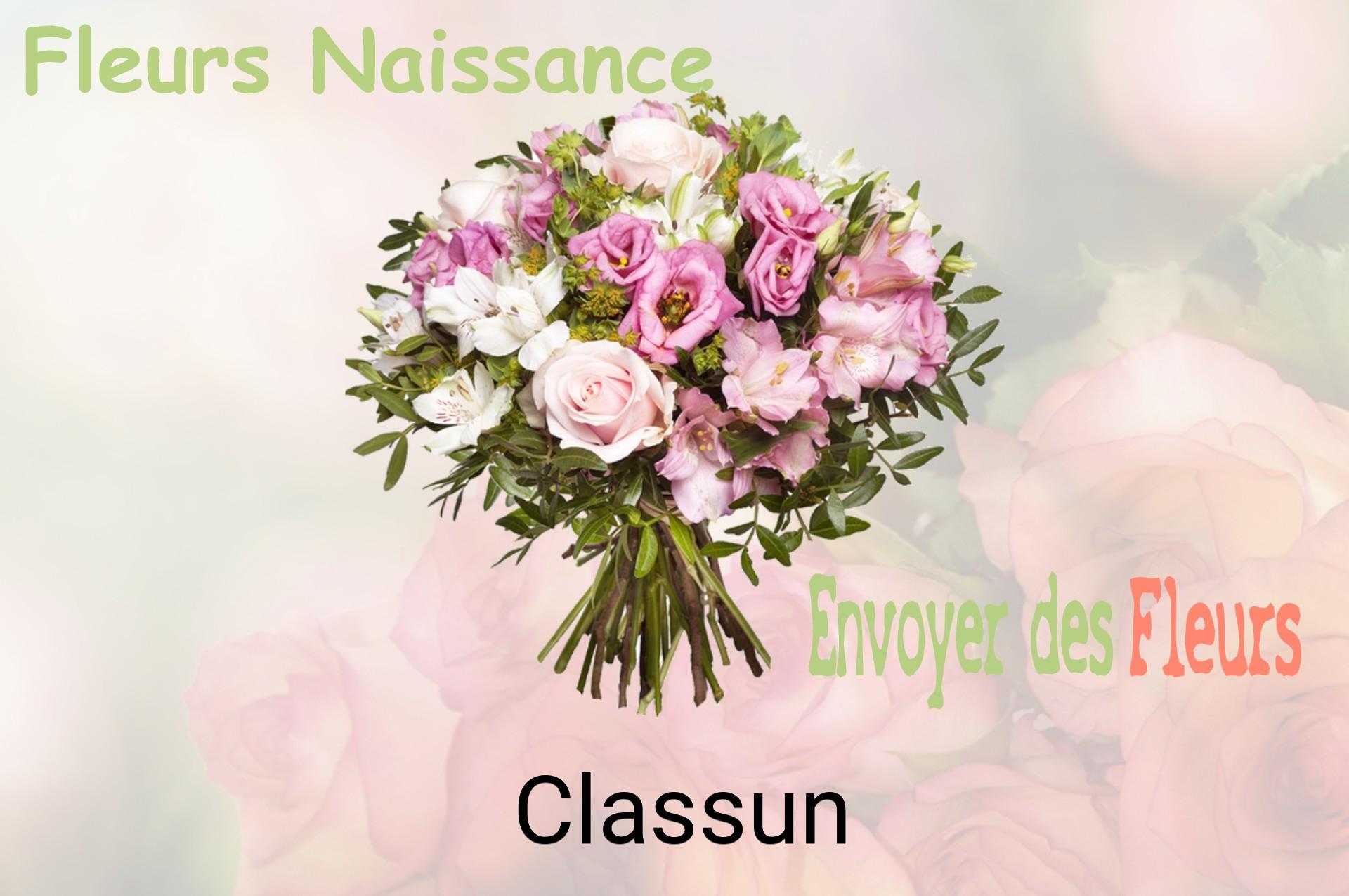Bouquet de fleurs de naissance livré à Classun