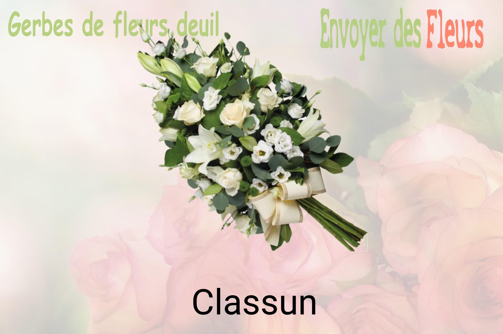 Gerbe de fleurs de deuil livrée à Classun